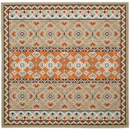 Safavieh 5 ft. 3 in. x 5 ft. 3 in. Veranda Square Area Rug Green & Terracotta VER093-0742-5SQ